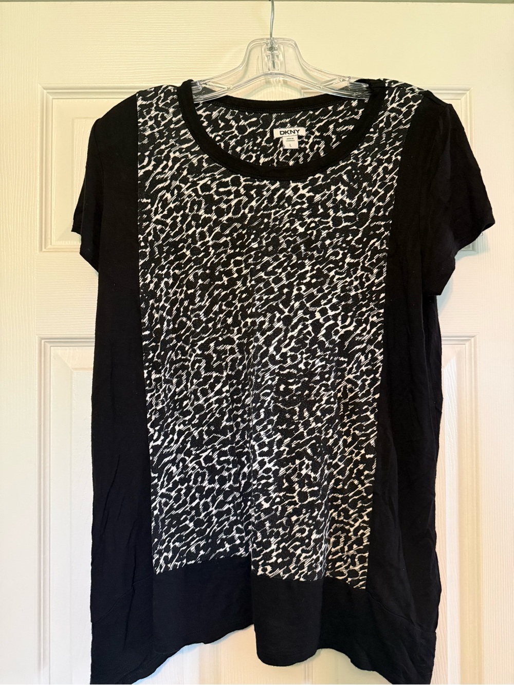 DKNY Black & White Short Sleeve Panel Tee & pants
